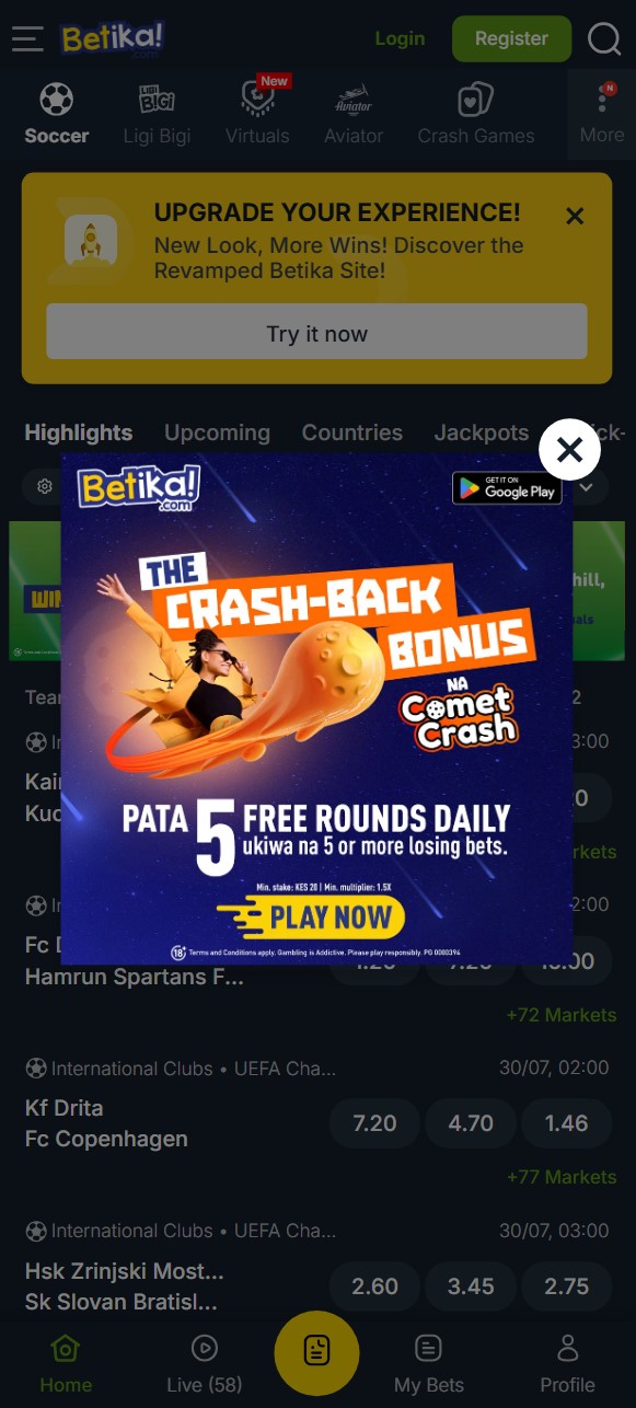 The third image of the app ,Online betting platform with the best betting games with highest cash rewards